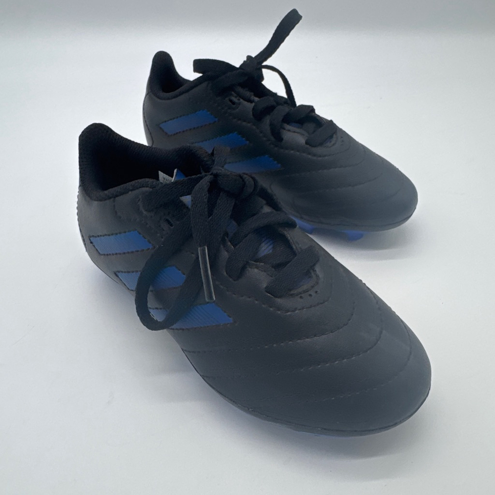 adidas Kids Black and Blue Soccer Shoes